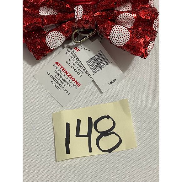 NEW Disney x Loungefly Minnie Mouse Polka Dot Handbag Small Red/White Bow Purse - Picture 7 of 7